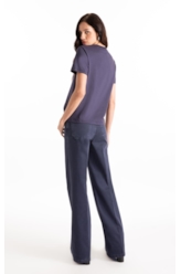 Blusa  Ellus Classic Slim Purple Blue