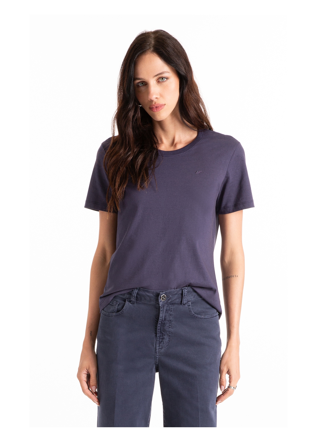 Blusa  Ellus Classic Slim Purple Blue