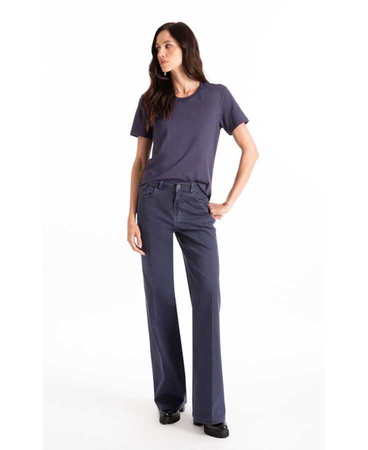 Blusa  Ellus Classic Slim Purple Blue