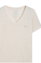 Blusa Ellus Classic Slim Strass  Cru