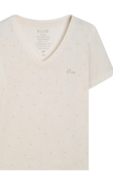 Blusa Ellus Classic Slim Strass  Cru