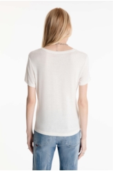 Blusa Ellus Classic Slim Strass  Off White
