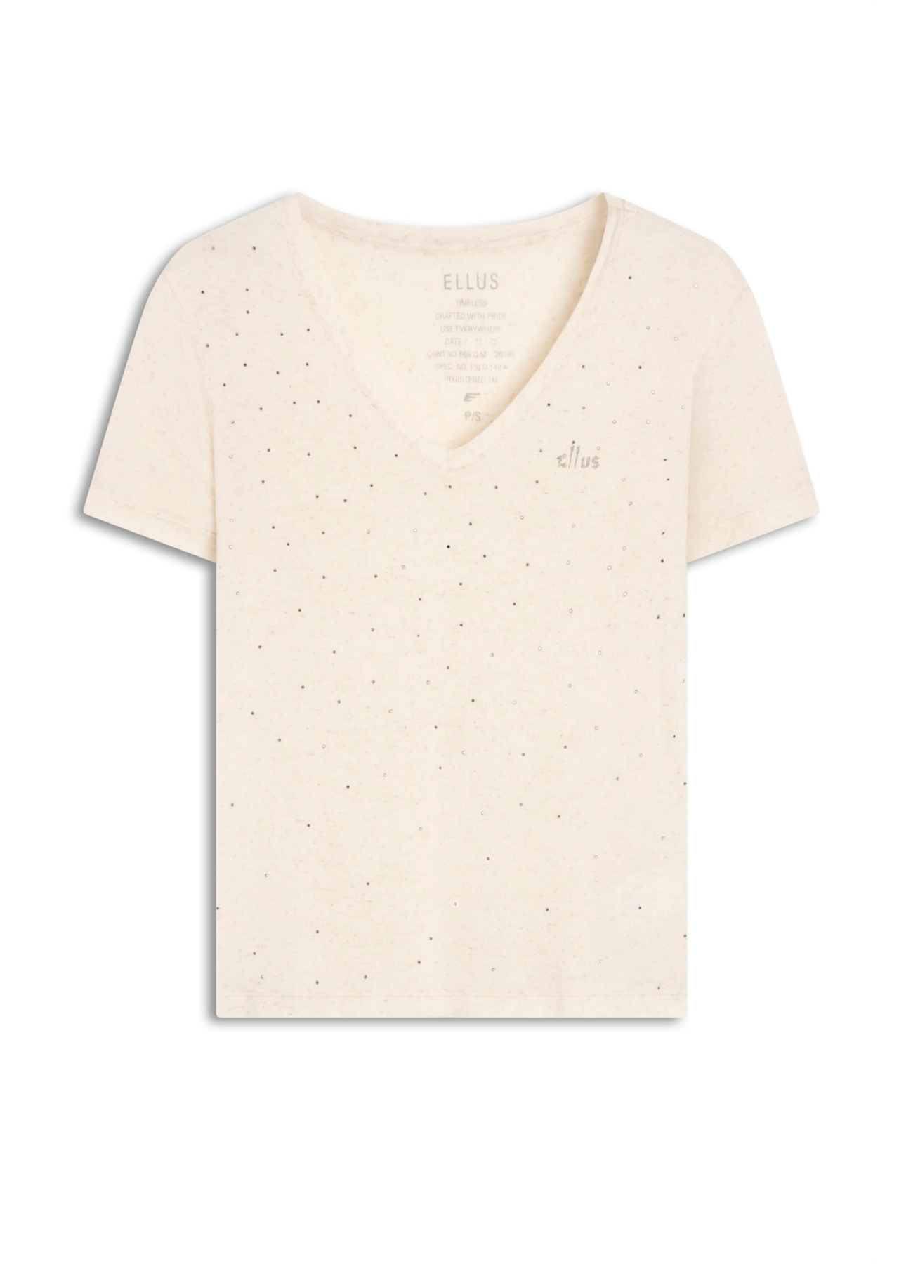 Blusa Ellus Classic Slim Strass  Off White