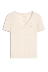 Blusa Ellus Classic Slim Strass  Off White