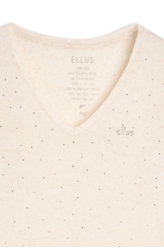 Blusa Ellus Classic Slim Strass  Off White