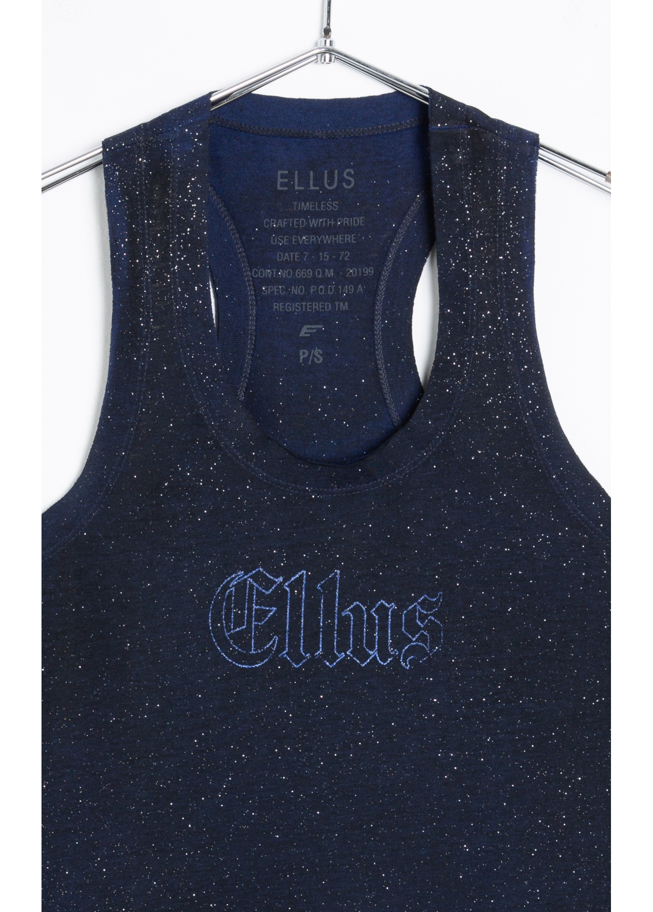 Blusa Ellus Cotton Devore Sleeveless Azul Carbono