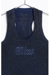 Blusa Ellus Cotton Devore Sleeveless Azul Carbono
