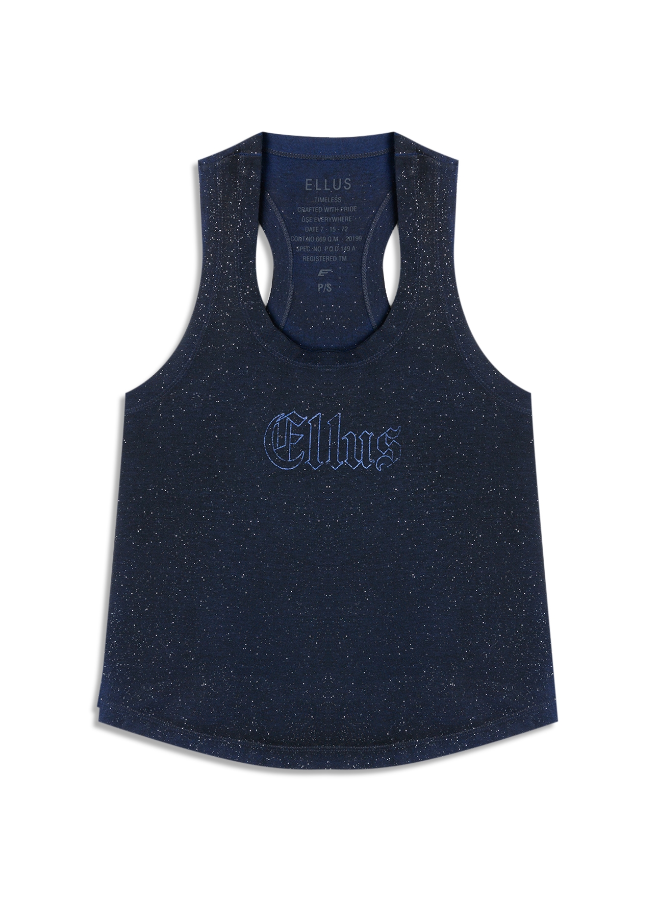 Blusa Ellus Cotton Devore Sleeveless Azul Carbono
