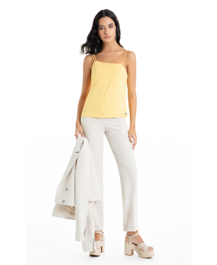 Blusa Ellus Crepe Desire Amarelo