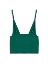 Blusa Ellus Crepe Desire Hotfix Top Verde Bandeira