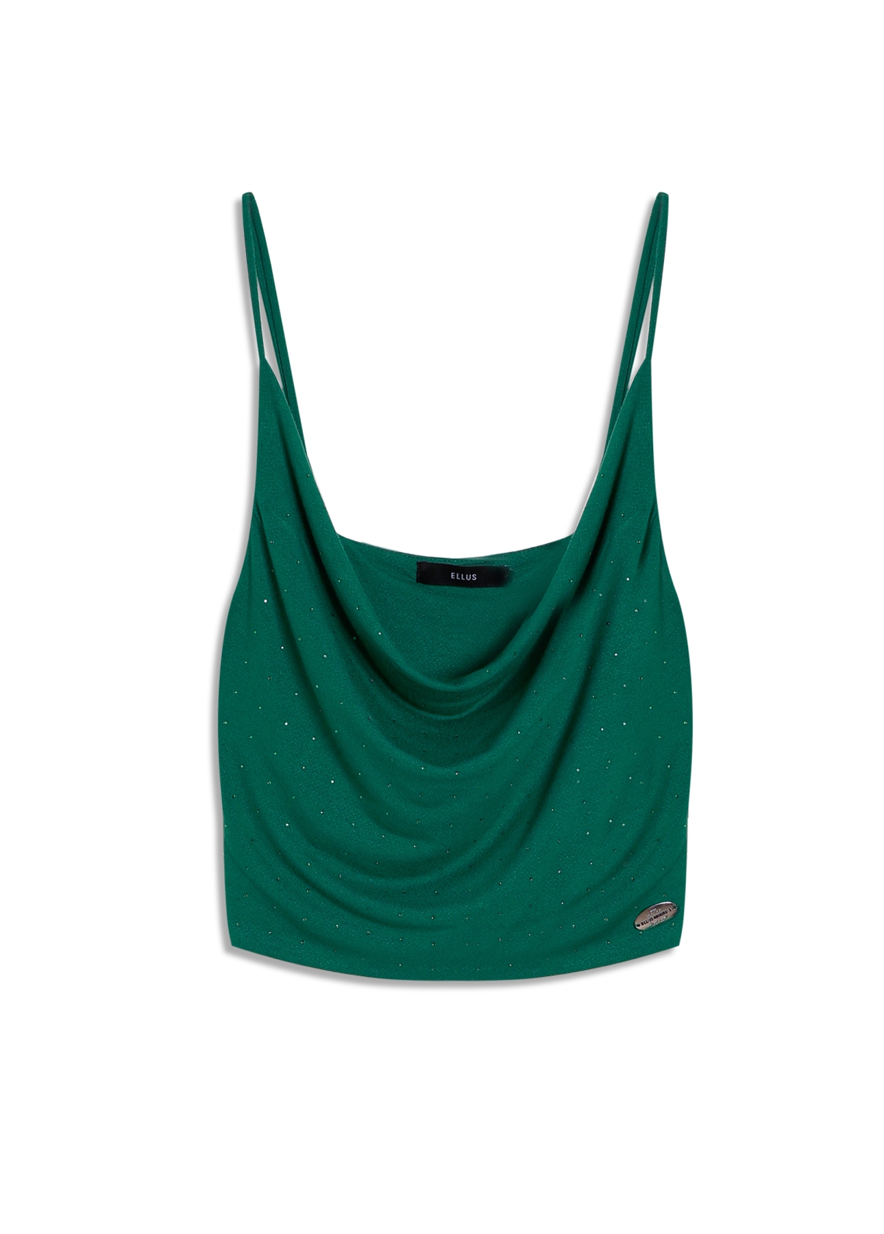 Blusa Ellus Crepe Desire Hotfix Top Verde Bandeira