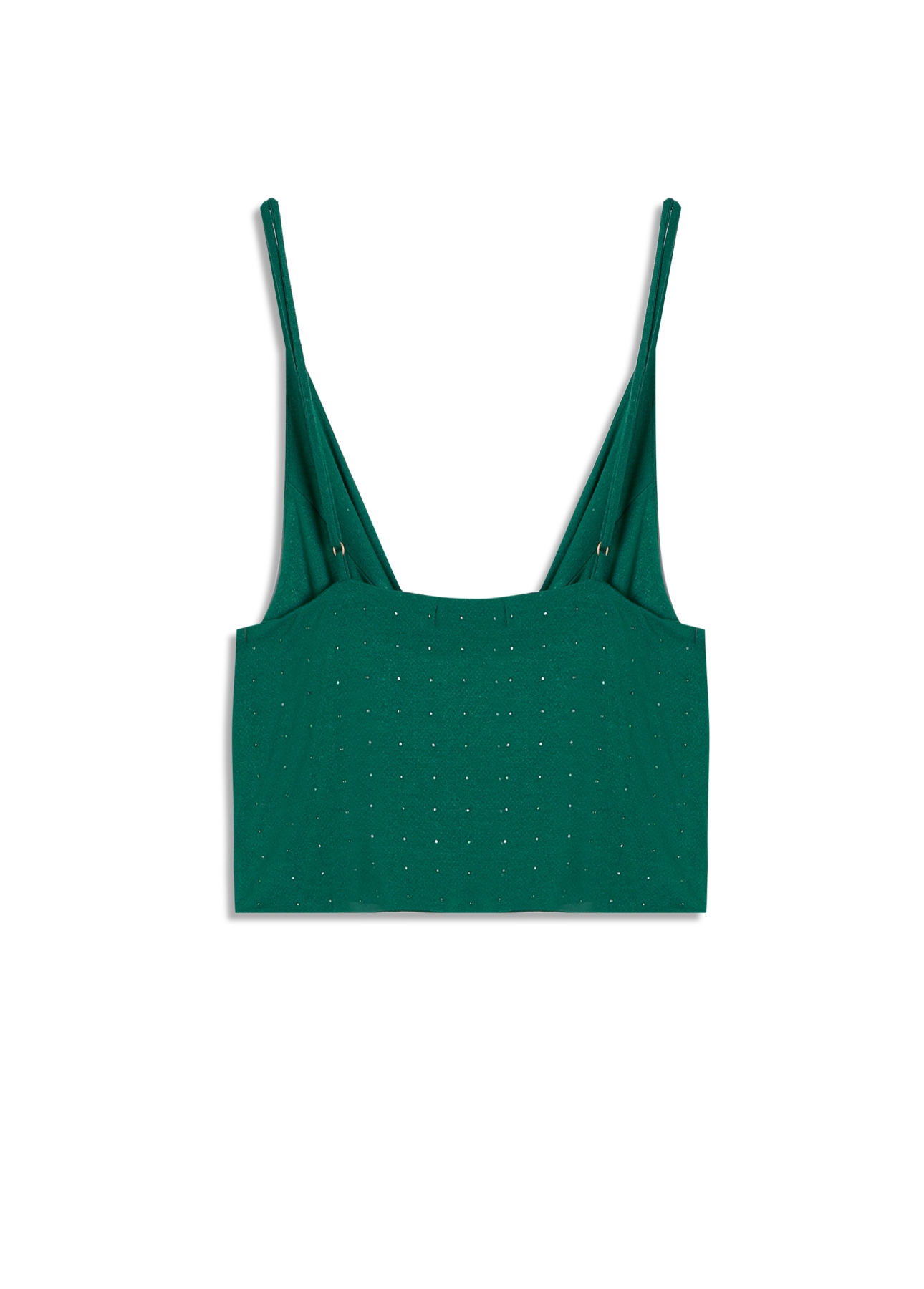 Blusa Ellus Crepe Desire Hotfix Top Verde Bandeira