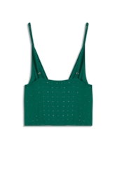 Blusa Ellus Crepe Desire Hotfix Top Verde Bandeira
