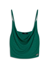 Blusa Ellus Crepe Desire Hotfix Top Verde Bandeira