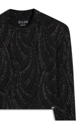 Blusa Ellus Cropped Lurex Preto