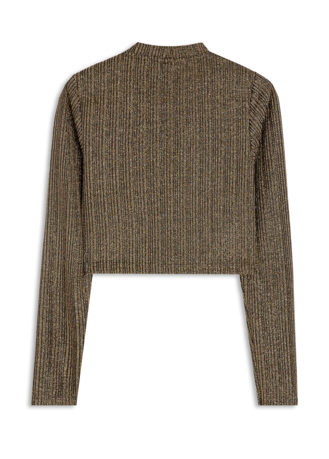 Blusa Ellus Cropped Lurex Preto C/ Dourado