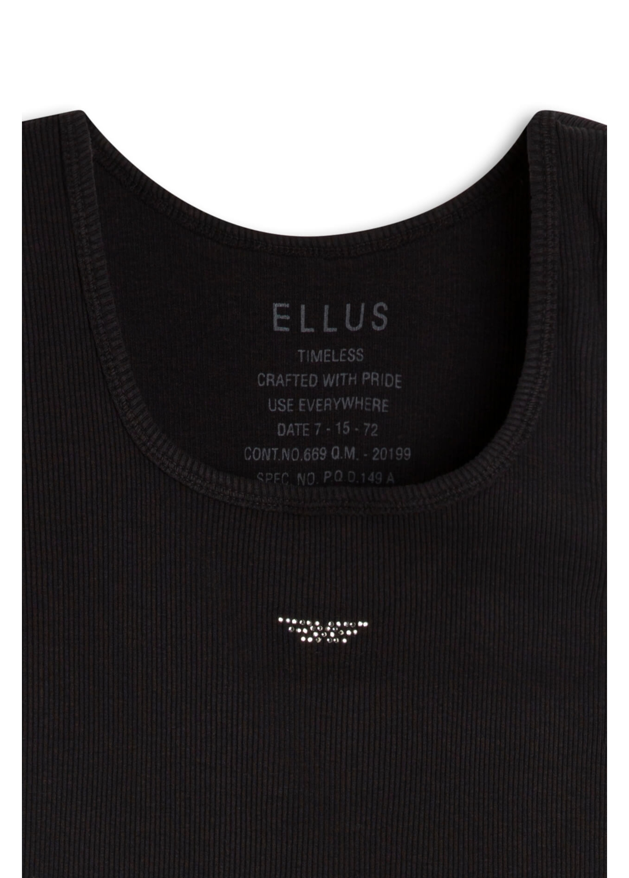 Blusa Ellus  Cropped Sleeveless Preto