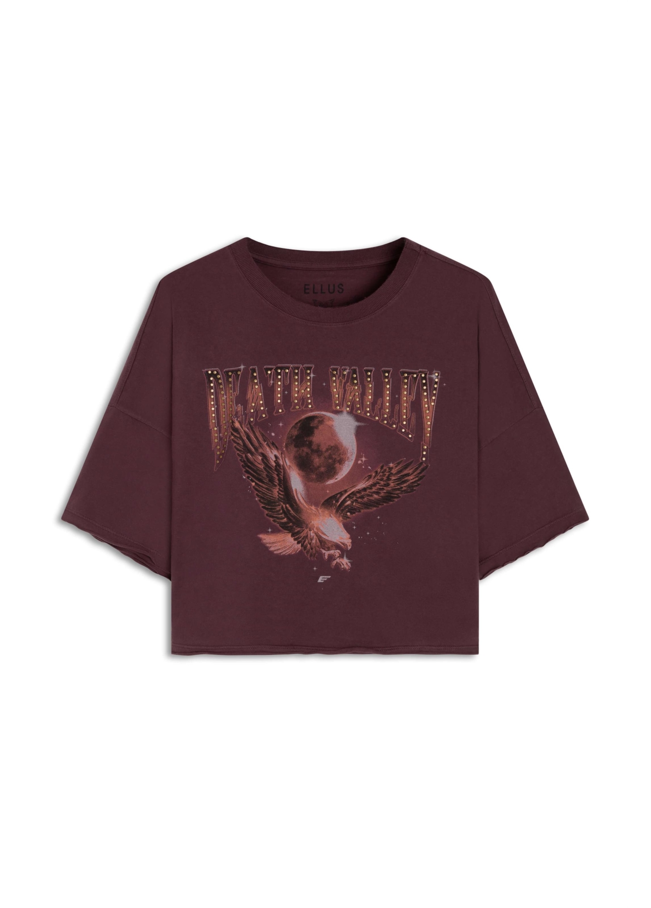 Blusa Ellus Death Valley Cropped Dark Wine
