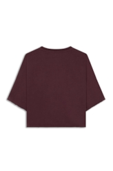Blusa Ellus Death Valley Cropped Dark Wine