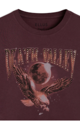 Blusa Ellus Death Valley Cropped Dark Wine