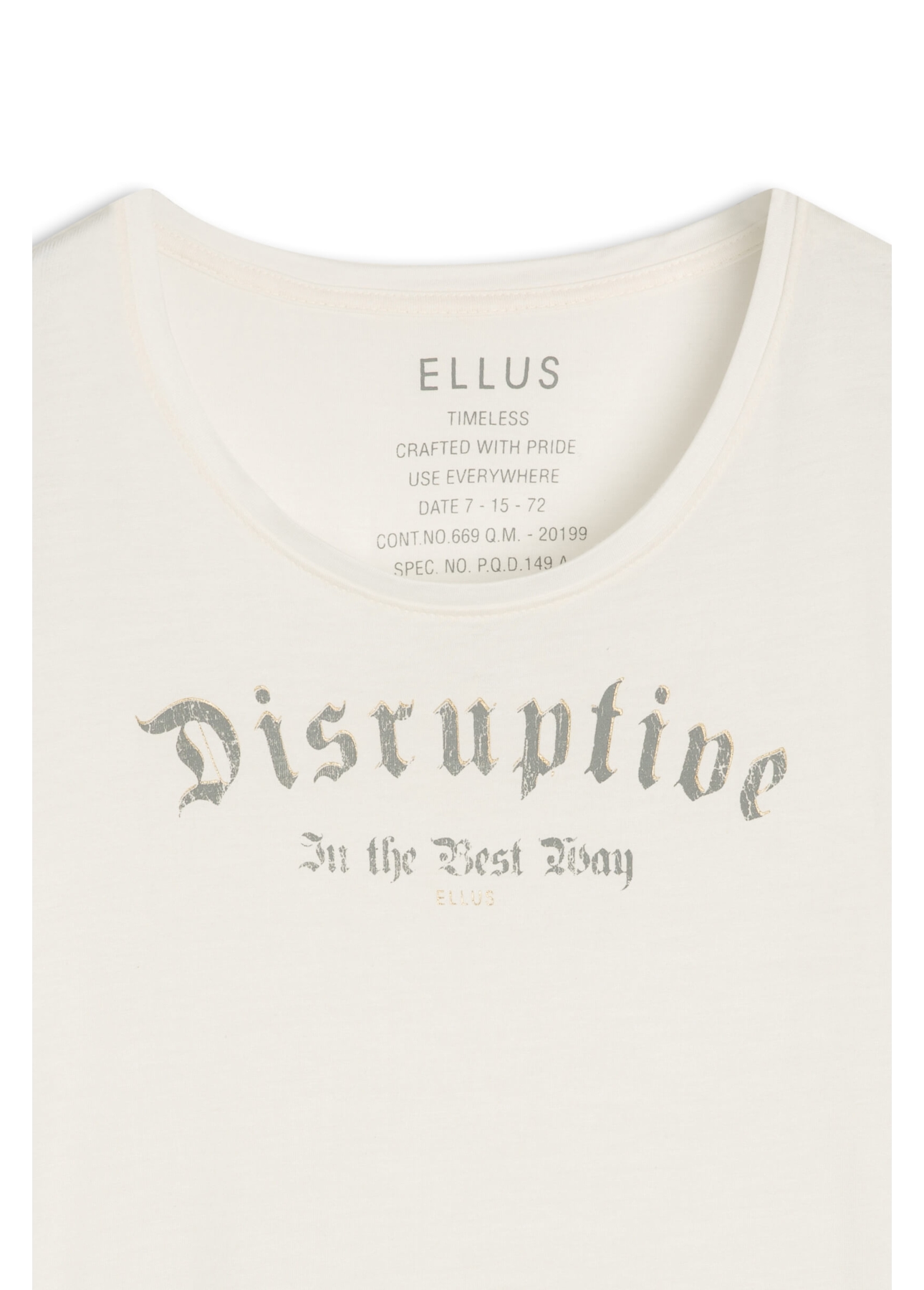 Blusa Ellus Disruptive Off White