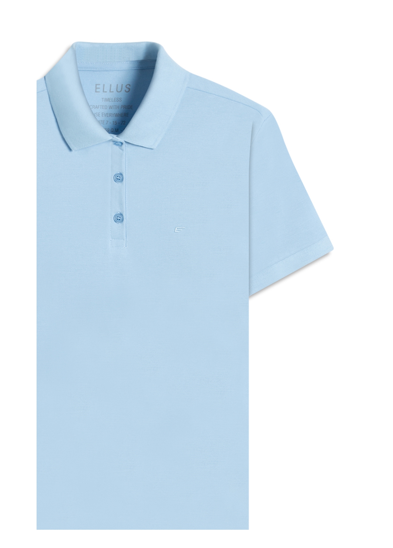 Blusa Ellus Easa Polo Piquet Azul Claro