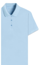 Blusa Ellus Easa Polo Piquet Azul Claro