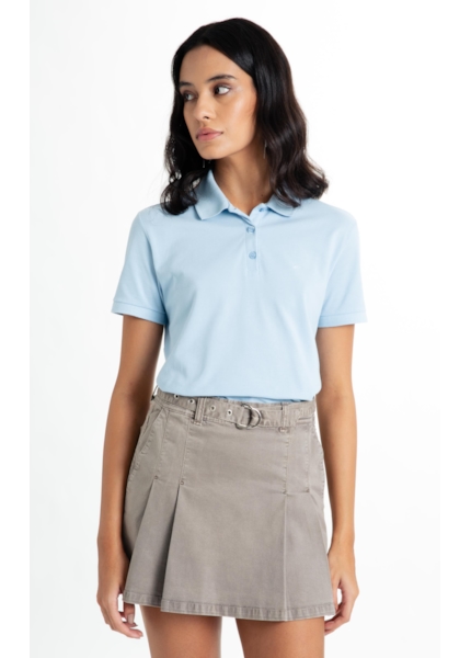 Blusa Ellus Easa Polo Piquet Azul Claro