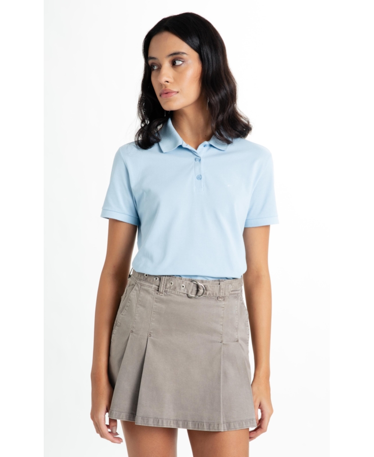 Blusa Ellus Easa Polo Piquet Azul Claro