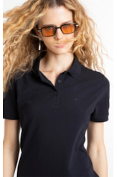 Blusa Ellus Easa Polo Piquet Preto