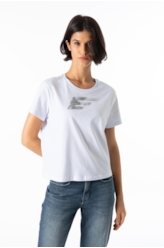 Blusa Ellus Easa Wavy Glitter Branco