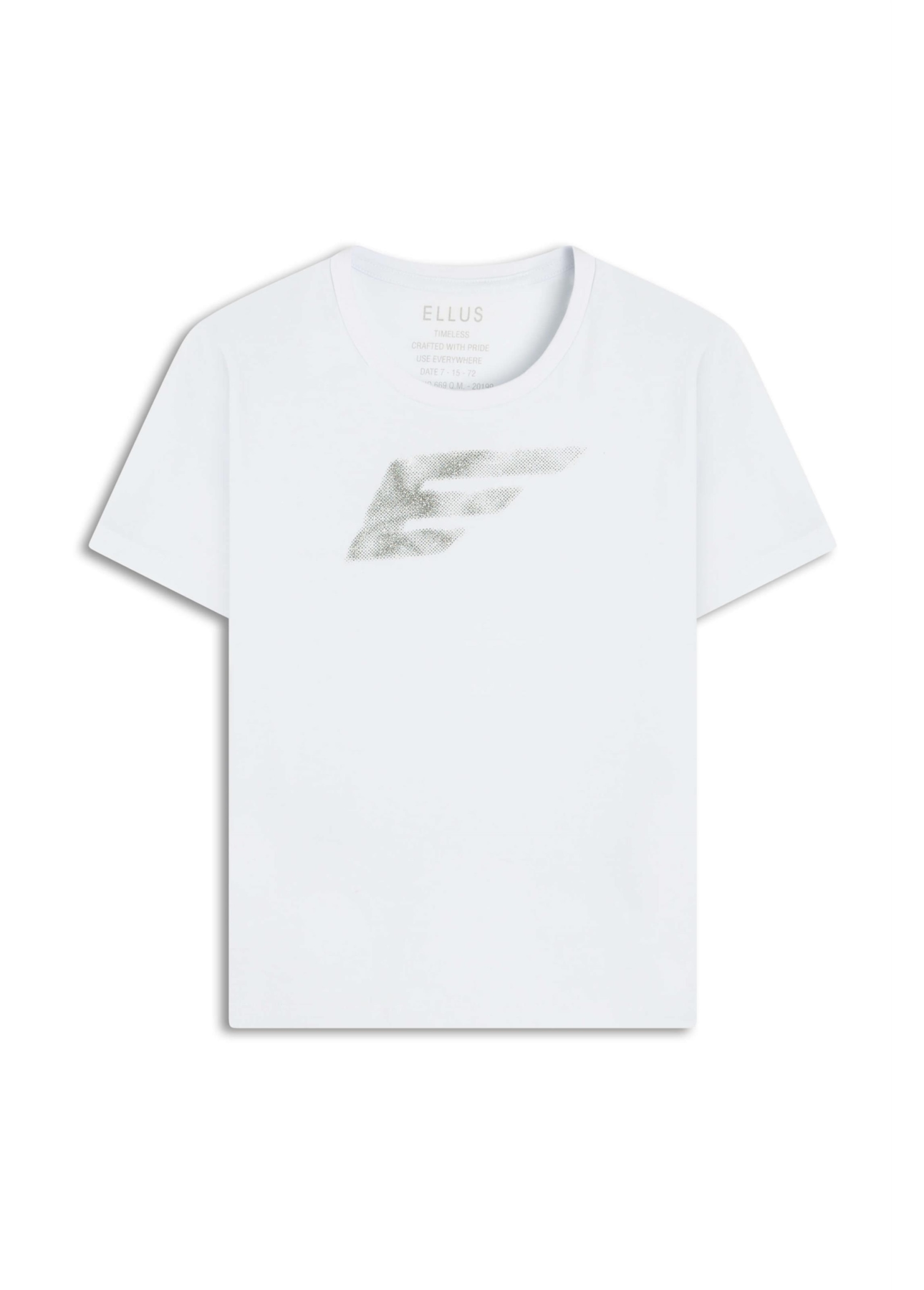 Blusa Ellus Easa Wavy Glitter Branco