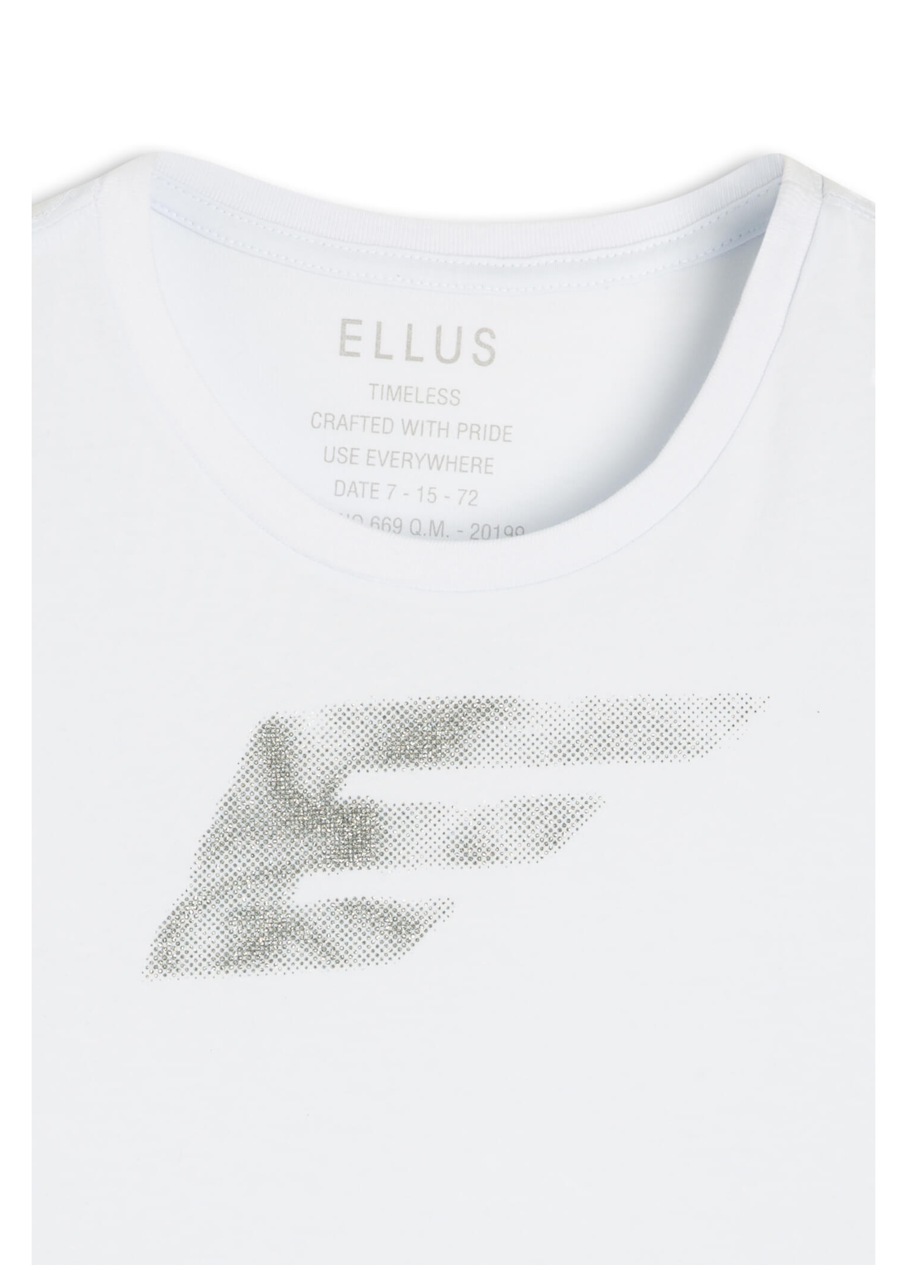 Blusa Ellus Easa Wavy Glitter Branco