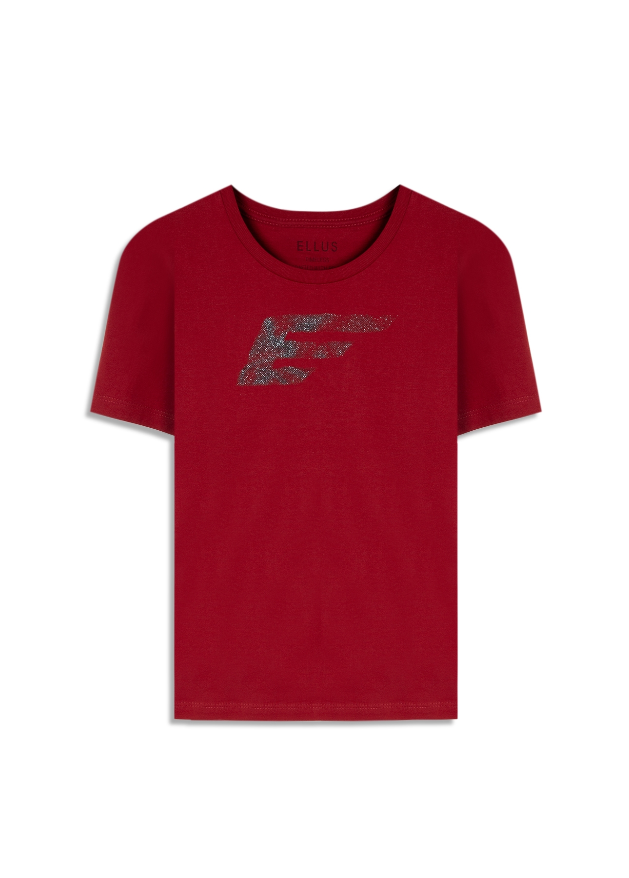 Blusa Ellus Easa Wavy Glitter Cereja