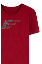 Blusa Ellus Easa Wavy Glitter Cereja