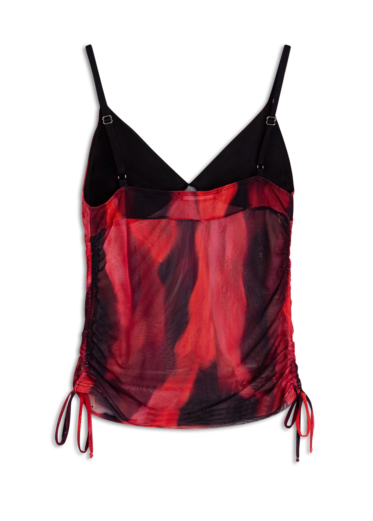 Blusa Ellus Flames Draped Sleeveless Vermelho