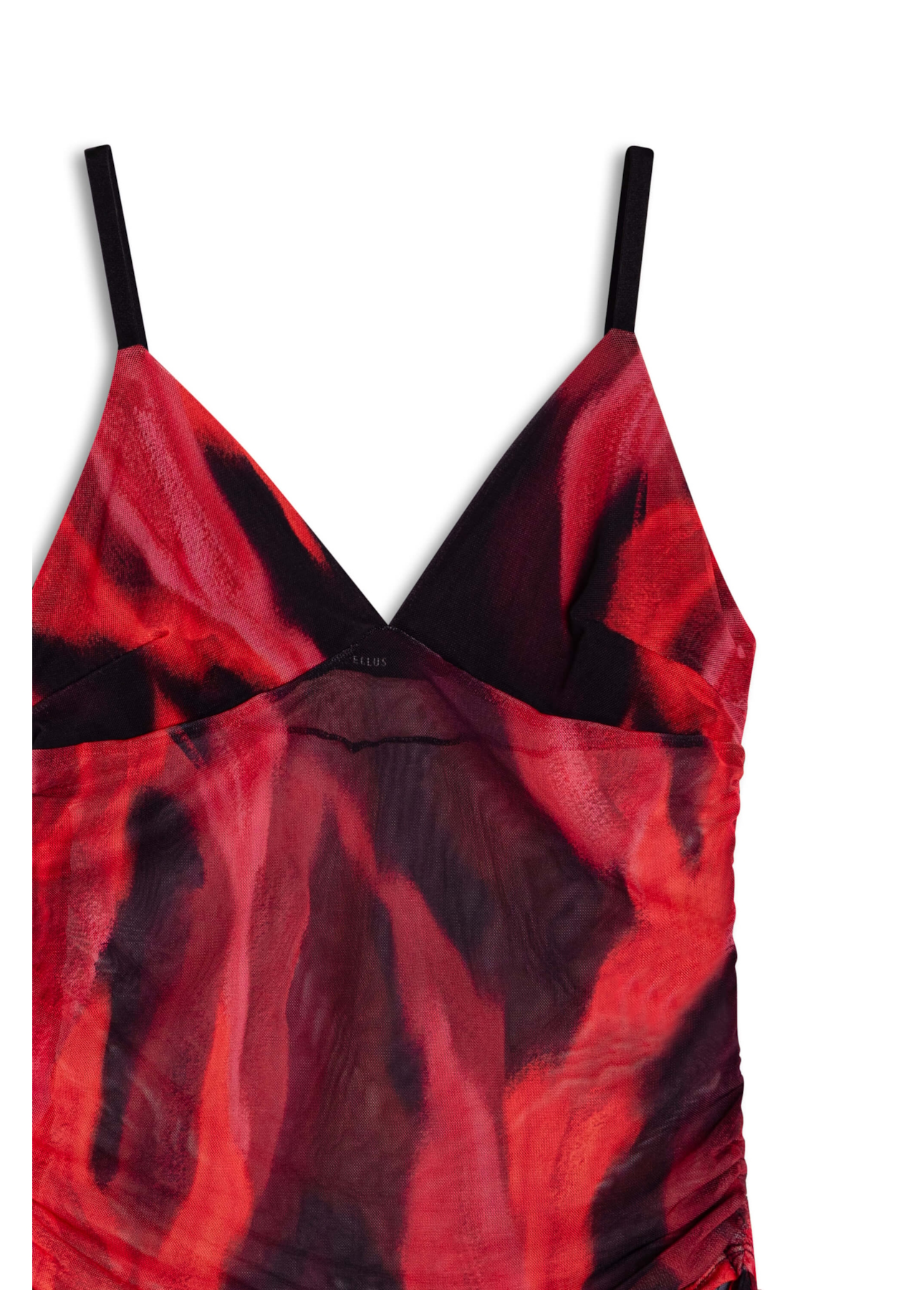 Blusa Ellus Flames Draped Sleeveless Vermelho