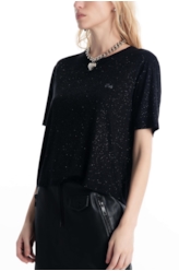 Blusa Ellus  Glitter Preto