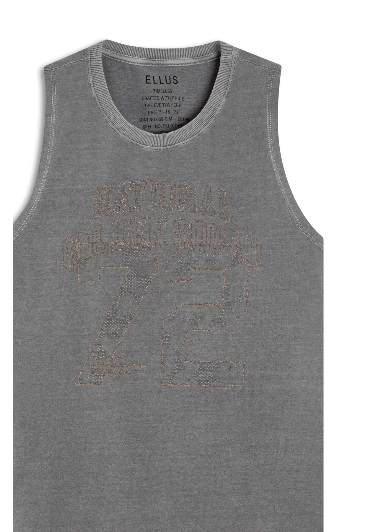 Blusa Ellus Golden Squad Cinza Medio