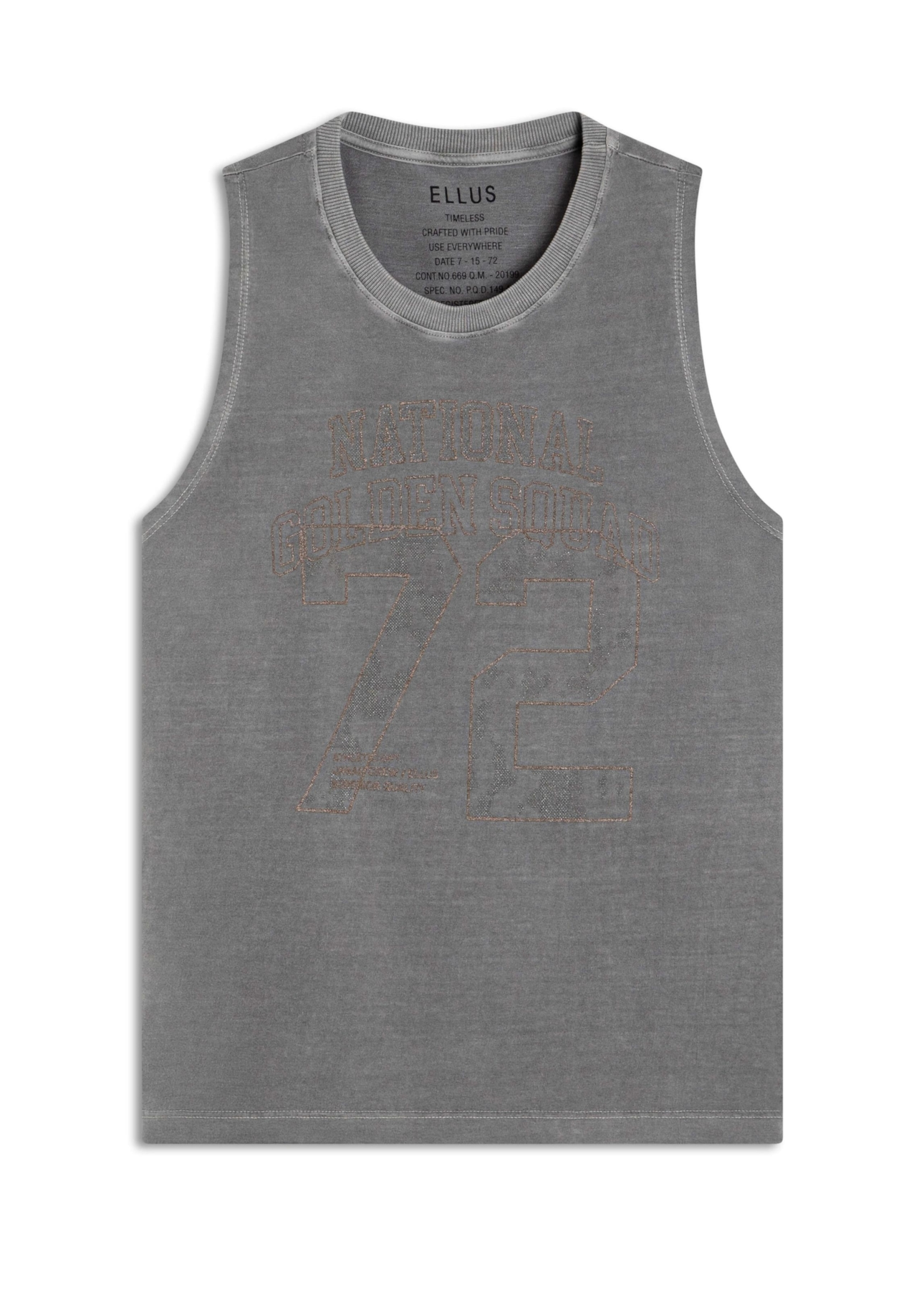 Blusa Ellus Golden Squad Cinza Medio