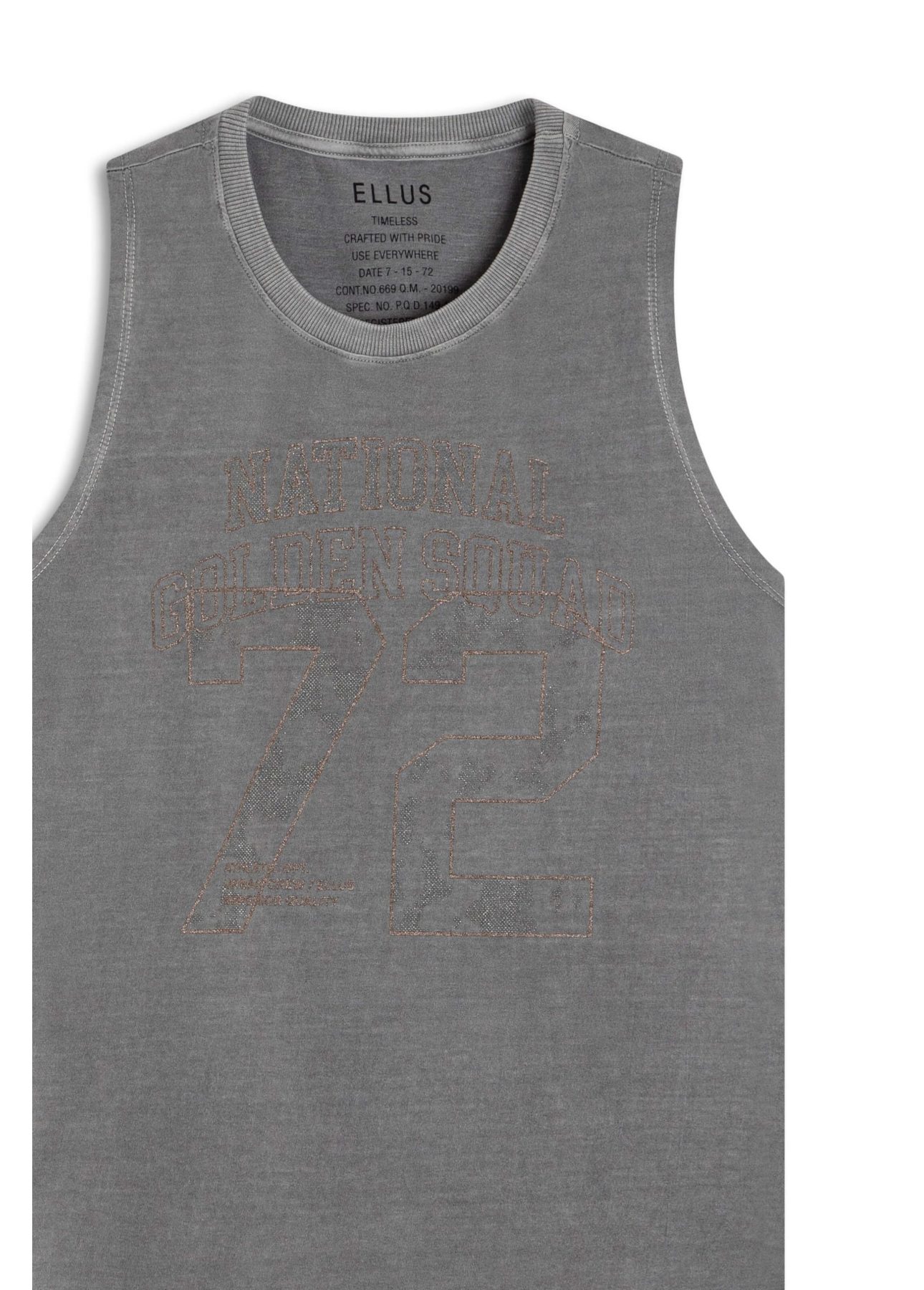 Blusa Ellus Golden Squad Cinza Medio