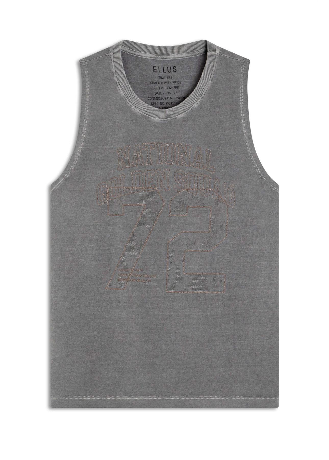 Blusa Ellus Golden Squad Cinza Medio