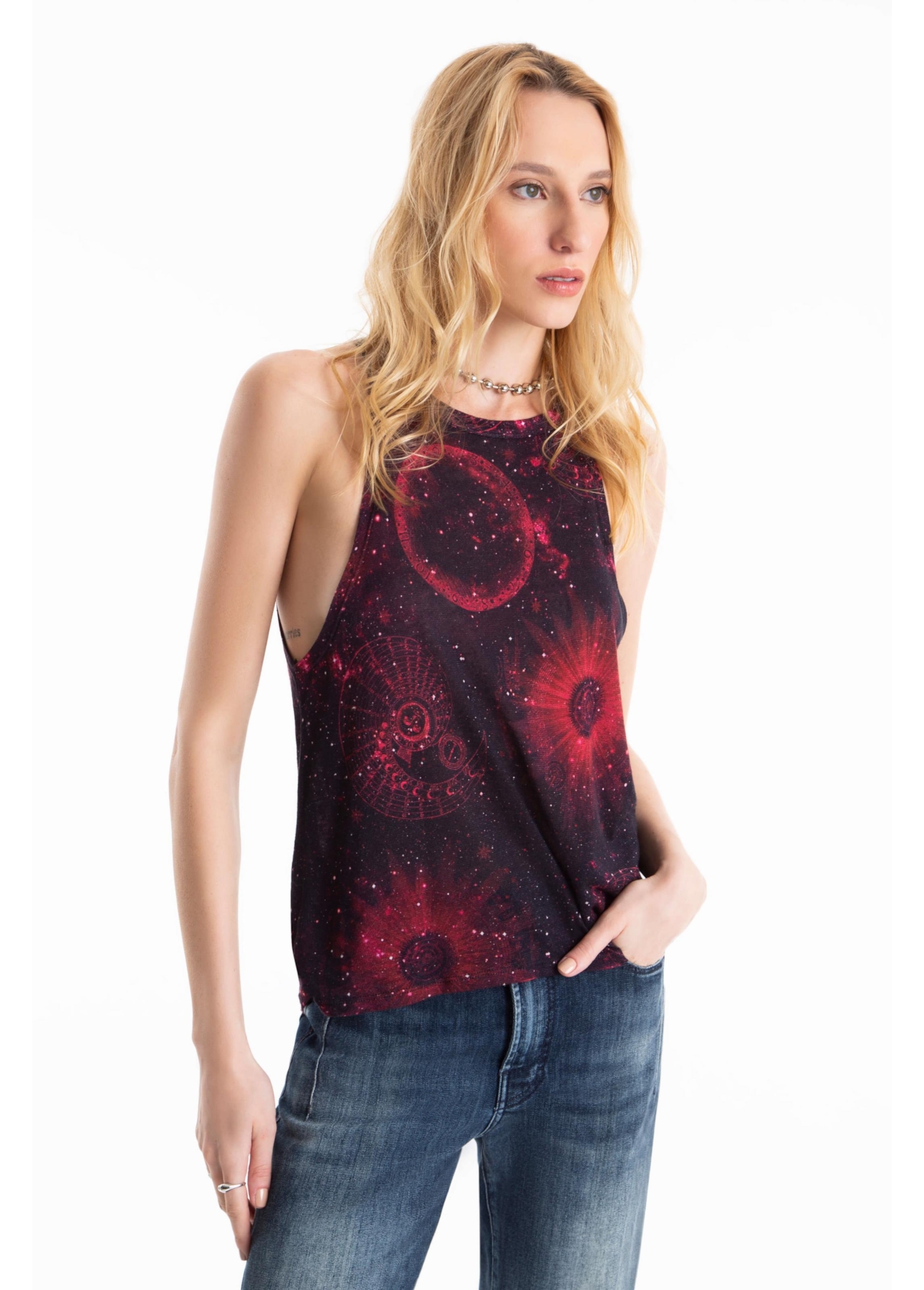 Blusa Ellus Halterneck Mystical Space Padrao 2