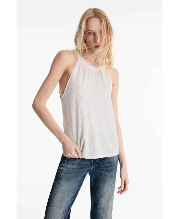 Blusa Ellus Halterneck Sky Off White