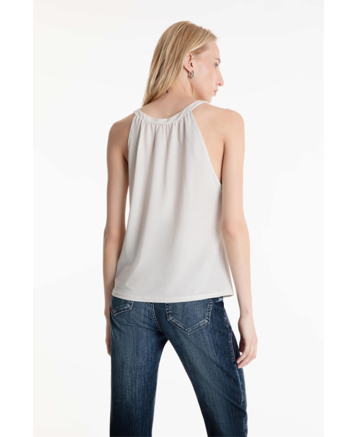 Blusa Ellus Halterneck Sky Off White