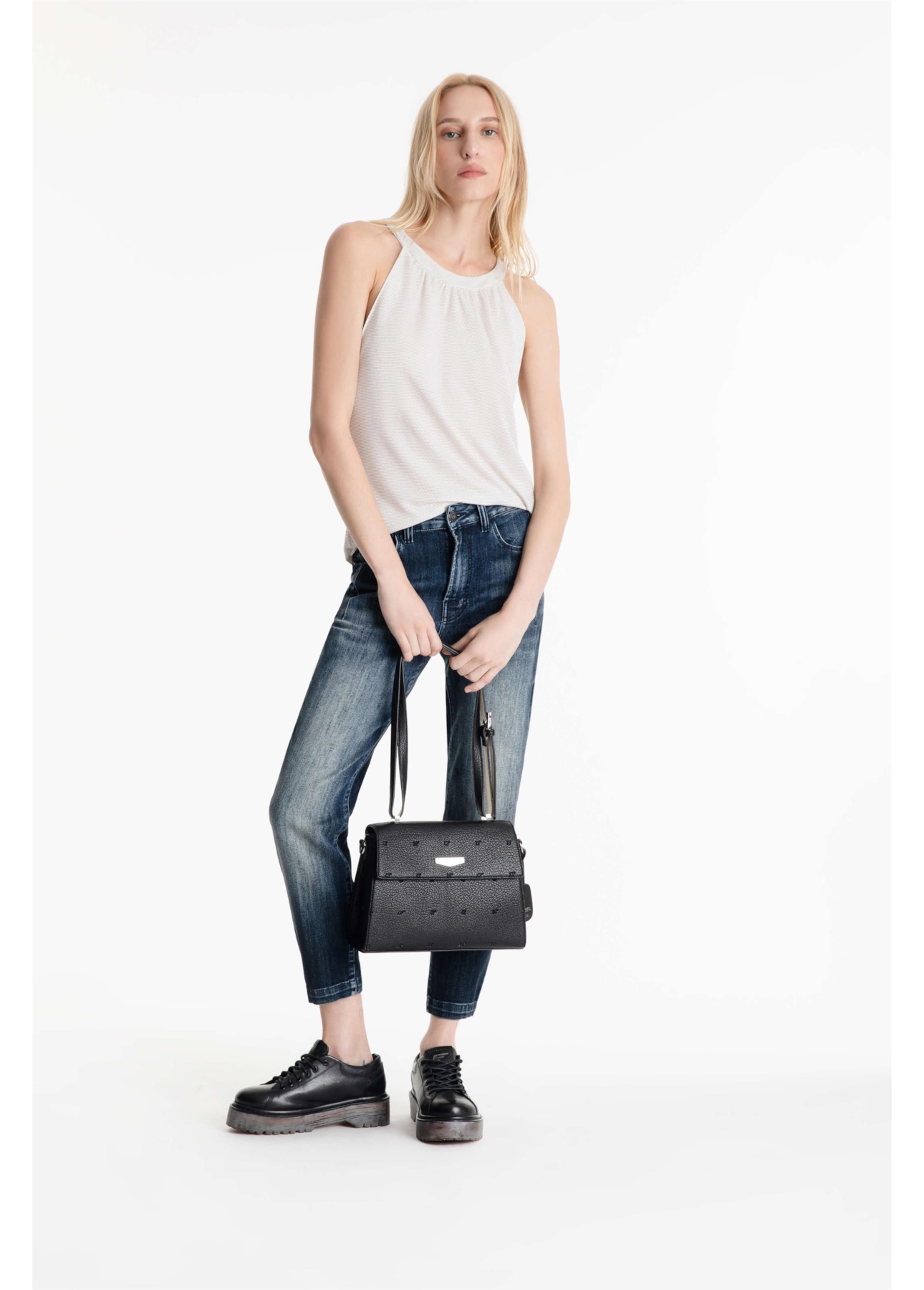 Blusa Ellus Halterneck Sky Off White