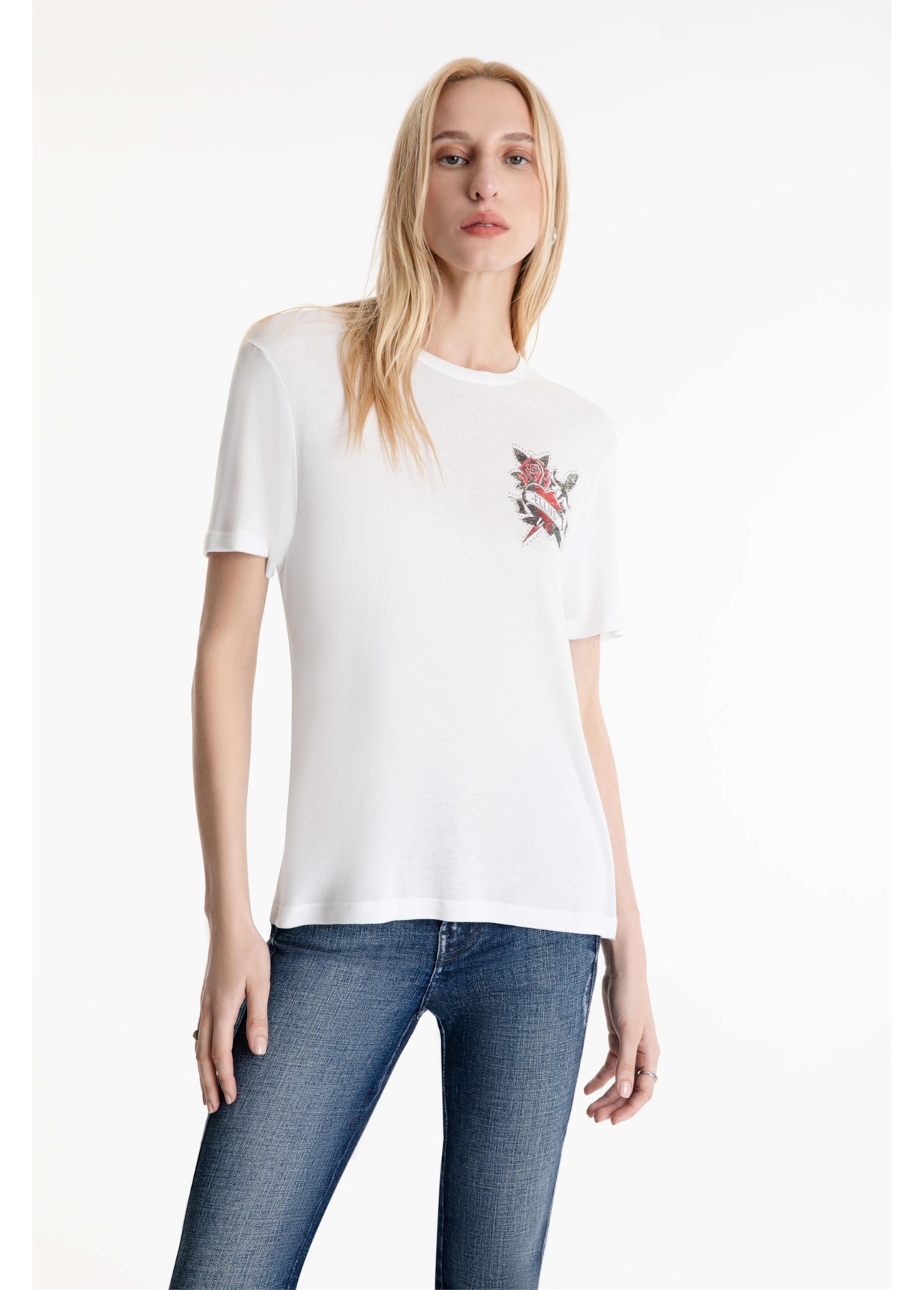 Blusa Ellus Heart Tattoo Milao Mc Branco