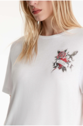 Blusa Ellus Heart Tattoo Milao Mc Branco