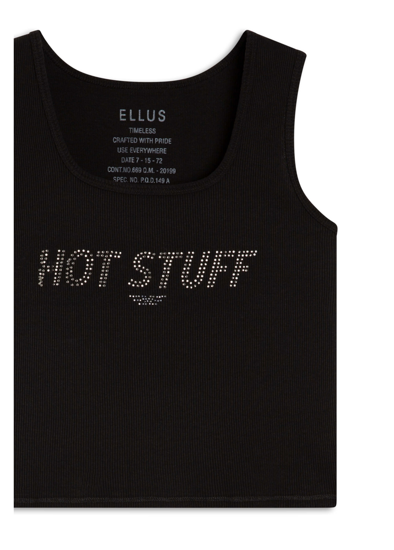 Blusa Ellus Hot Stuff Cropped Preto