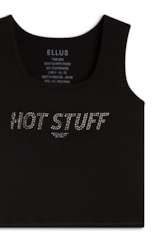 Blusa Ellus Hot Stuff Cropped Preto